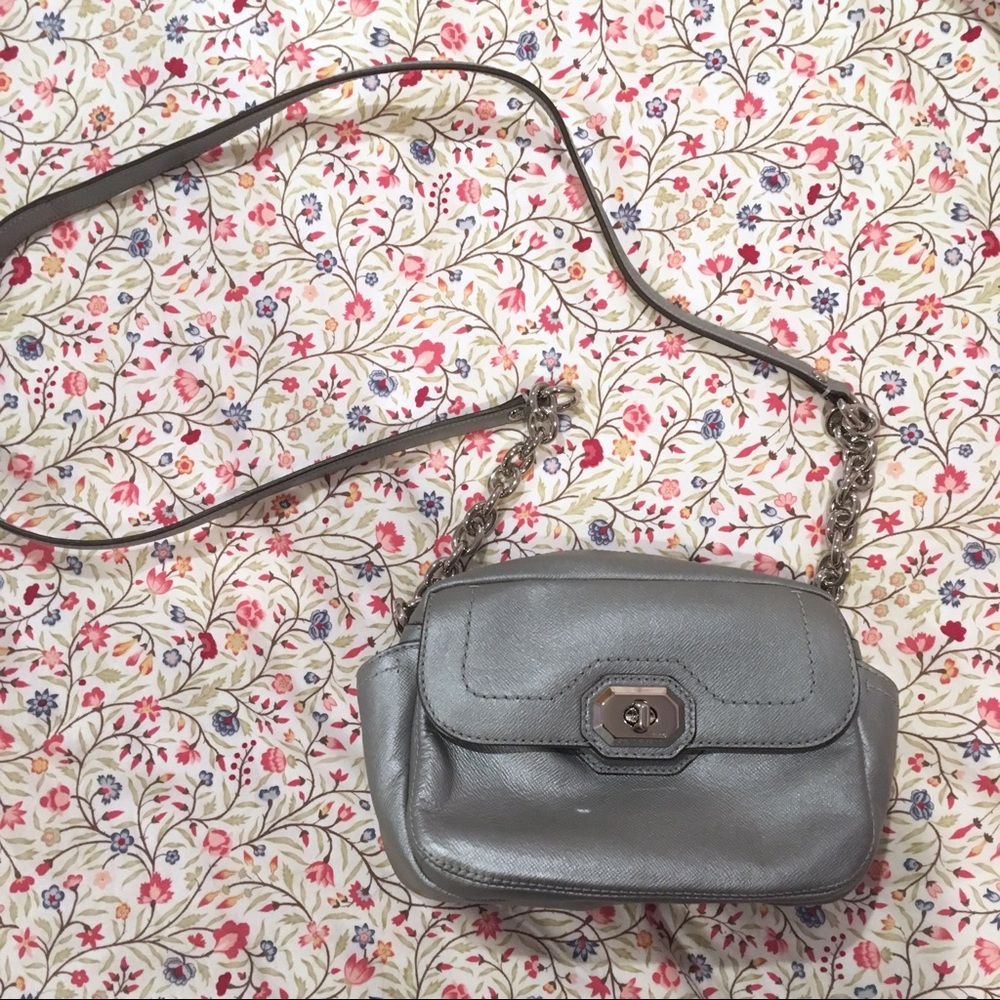 Silver Coach Crossbody Like New!
